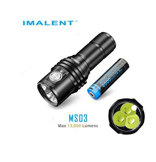 Mini linterna NASA LED recargable, 13000 lúmenes, 324 metros de alcance, batería 21700