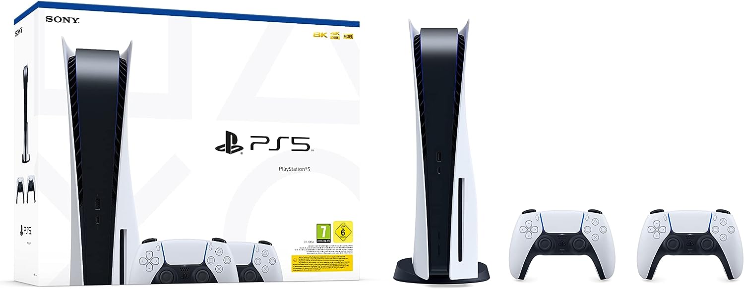 Playstation 5 Standard Consola + 2 Mandos Inalámbrico Dualsense blanco