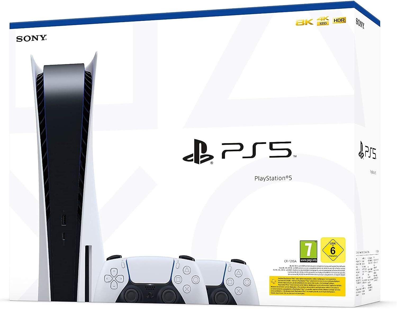 Playstation 5 Standard Consola + 2 Mandos Inalámbrico Dualsense blanco