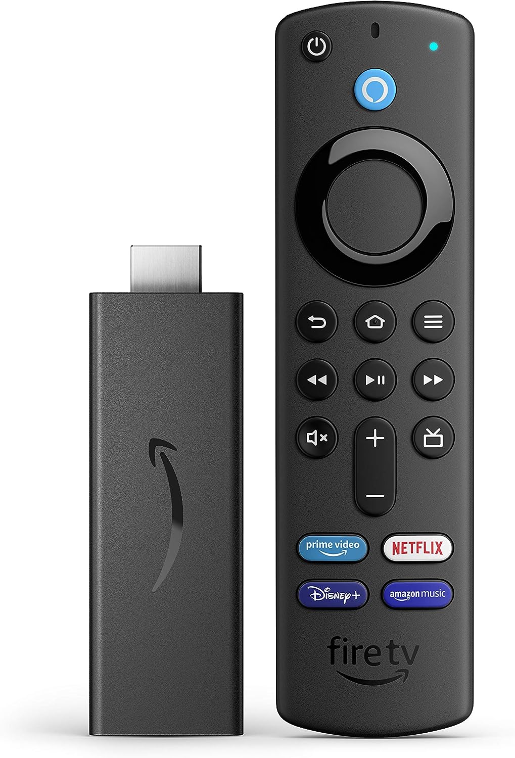 Fire TV Stick con mando por voz Alexa + Cable de alimentación USB Mission (elimina la necesidad de un adaptador de CA)