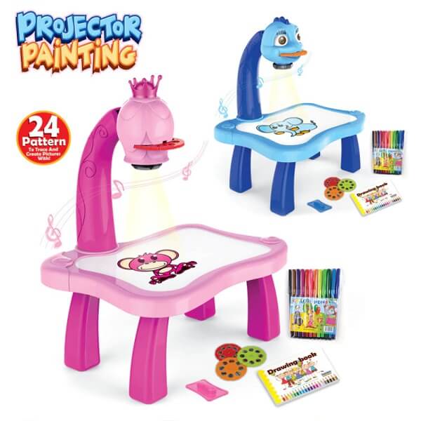 MESA DE DIBUJO CON PROYECTOR DE IMÁGENES PARA NIÑOS