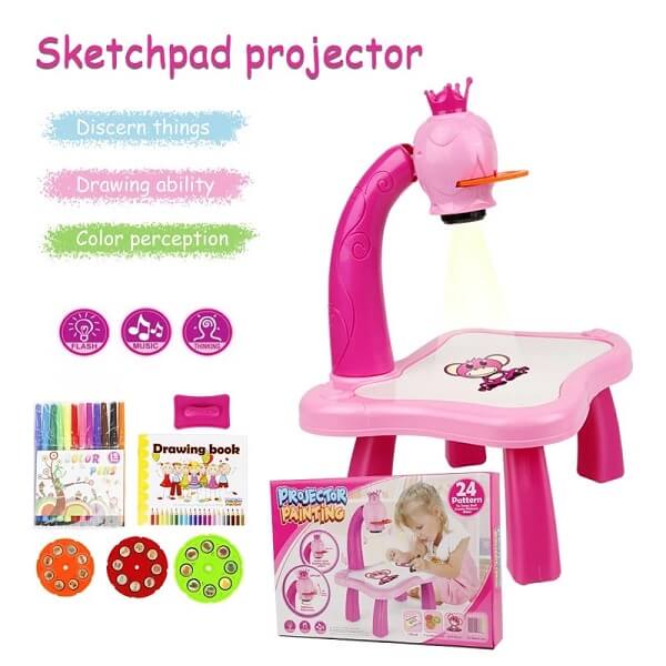 MESA DE DIBUJO CON PROYECTOR DE IMÁGENES PARA NIÑOS