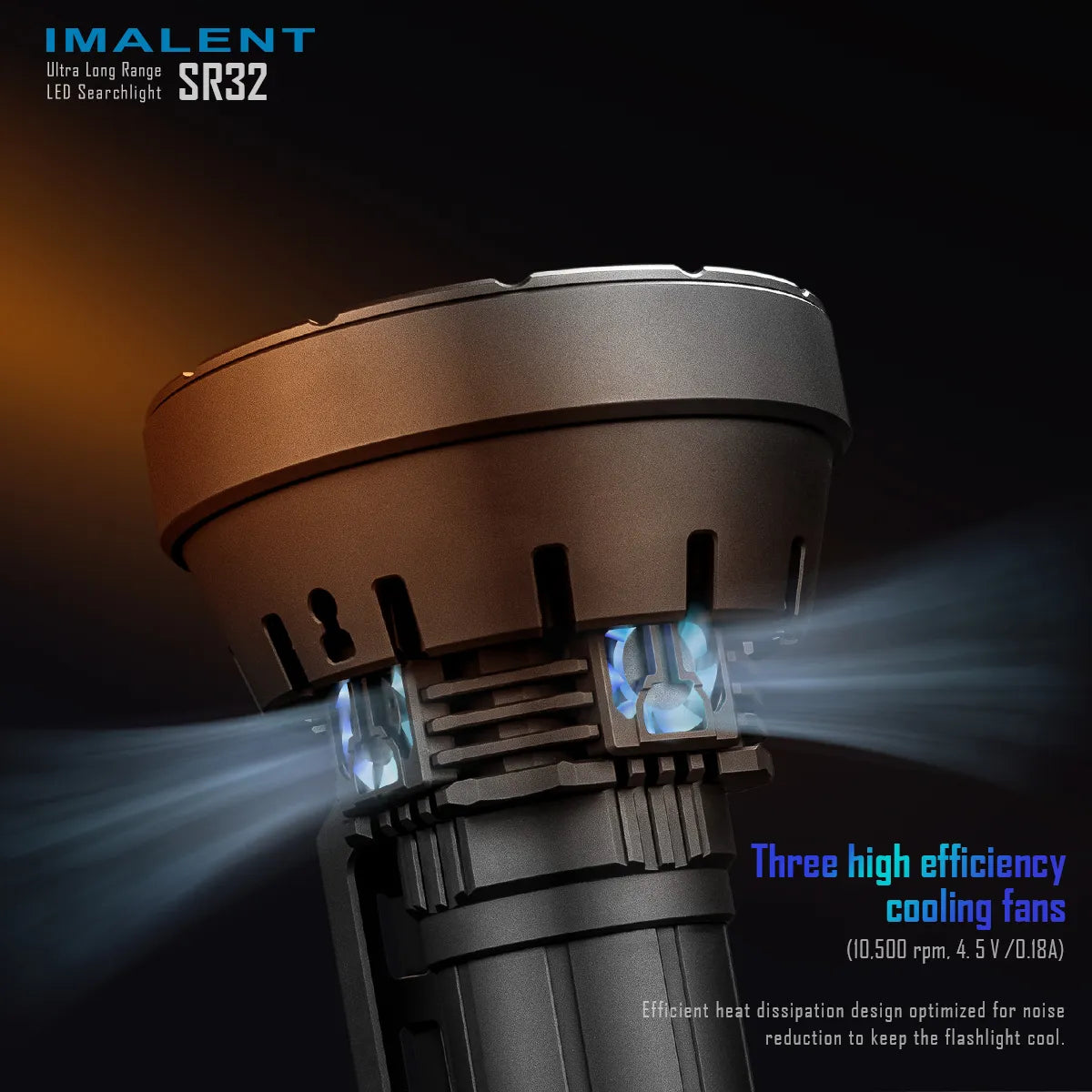 Linterna NASA - linterna recargable de alta potencia, potente, recargable, con 32 LED Cree XHP50.3 Hi-LED, SR32, 120,000 lúmenes.