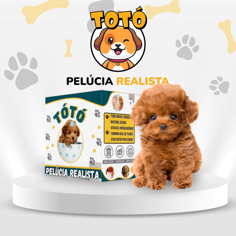 Toto - Perro realista de peluche y mando a distancia
