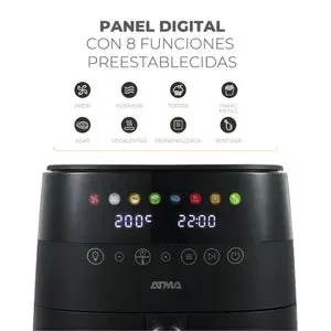 Freidora de Aire ATMA con Visor FR246ABP 6Lts Negro