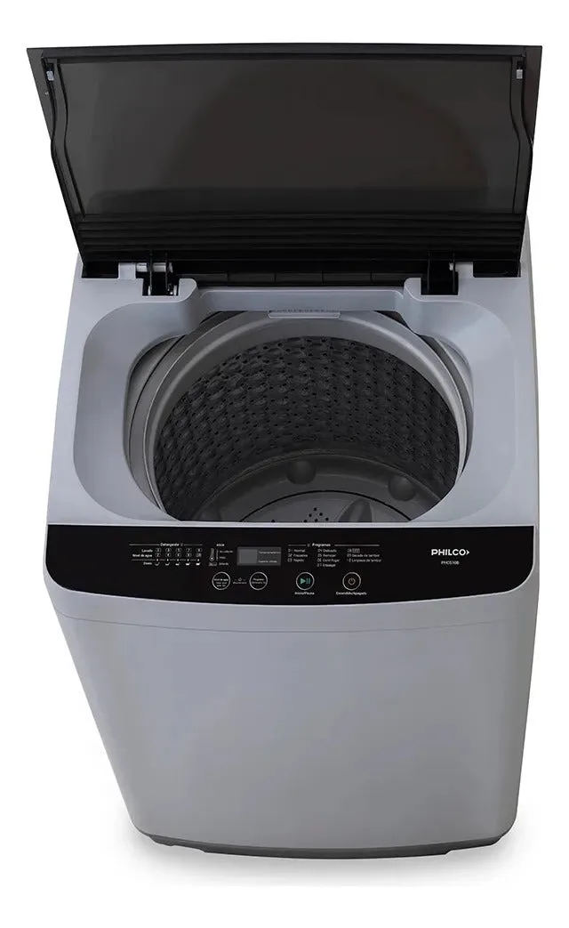 Lavarropas Automático Carga Superior Philco 5.5 Kg 750 Rpm Gris